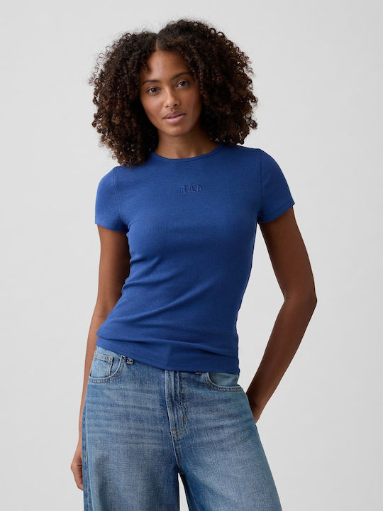 GAP Women's Cotton Crop Top Blue Track