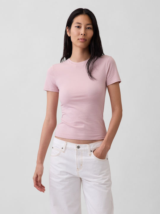 GAP Γυναικείο Crop Top Βαμβακερό Primitive Pink