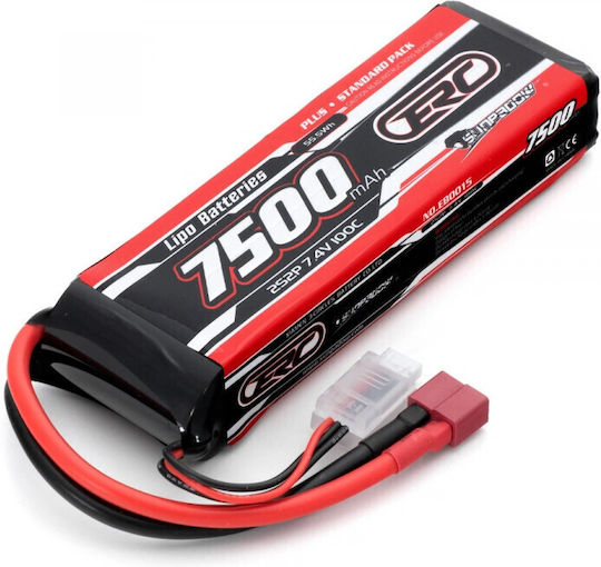 Sunpadow Батерия Li-Po 7.4V 7500mAh 100C 2S за RC Превозно Средство