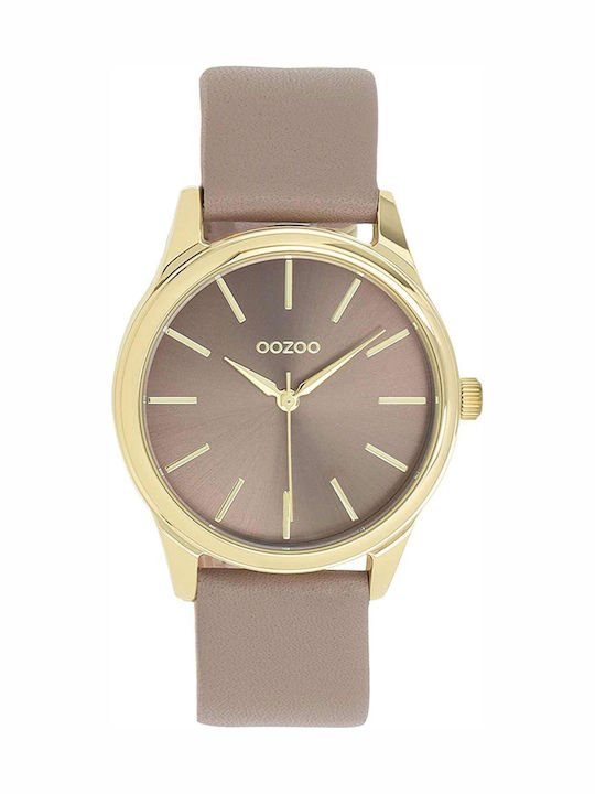 Oozoo Timepieces Battery Watch with Leather Strap
