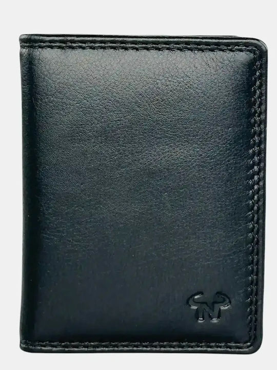 Calfnero Leather Men's Card Wallet Black Calfnero Leather Men's Card Wallet Black