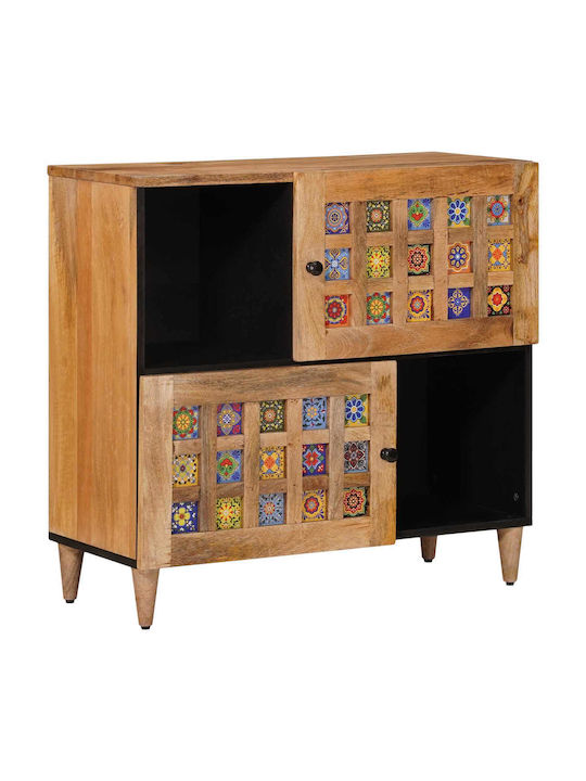 Wooden Sideboard Brown 80x33.5x75cm