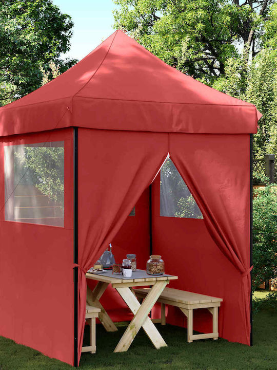 vidaXL Foldable Garden Gazebo Burgundy 2x2m