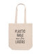 Beige Shopping Bag 37cm 42cm 12cm Plastic Bags Are Loosers Dp6546