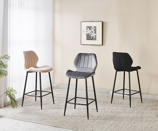 Σκαμπό Μπαρ Dylan Beige 46x45x65εκ.
