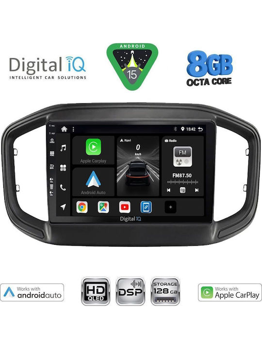 Digital IQ Auto-Audiosysteme für Fiat Strada 2020+ mit Touchscreen 9" Bluetooth USB Eingebautes Wi-Fi GPS Apple CarPlay Android Auto