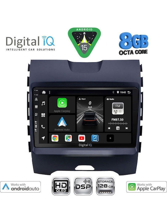 Digital IQ Car Audio System for Ford Edge 2015-2023 (Bluetooth/USB/WiFi/GPS/Apple CarPlay/Android Auto) with 9" Touch Screen
