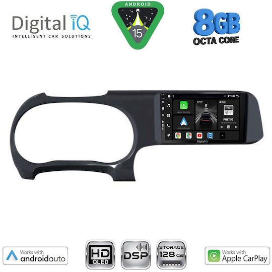 Digital IQ Car Audio System for Hyundai i10 2020+ with Touch Screen 9" Digital IQ BXF 7225_CPAA Bluetooth USB Wi-Fi GPS Apple CarPlay Android Auto