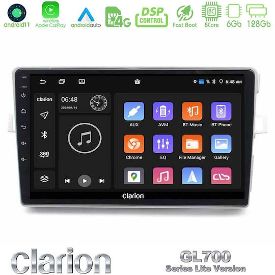 Clarion Car Audio System for Toyota Verso 2009-2018 Bluetooth USB WiFi GPS Apple CarPlay Android Auto with 9" Touch Screen