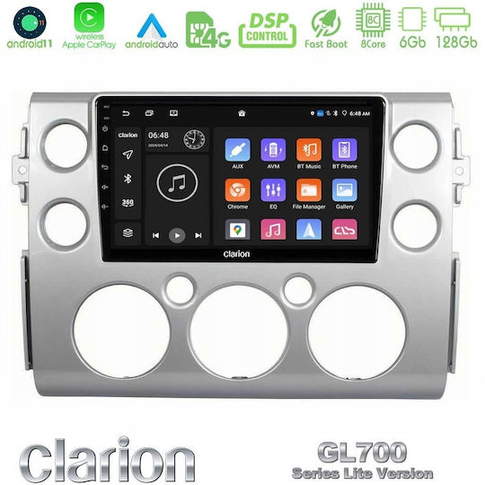 Clarion Car Audio System for Toyota FJ 2007-2014 (Bluetooth/USB/WiFi/GPS/Apple CarPlay/Android Auto) with 9" Touch Screen