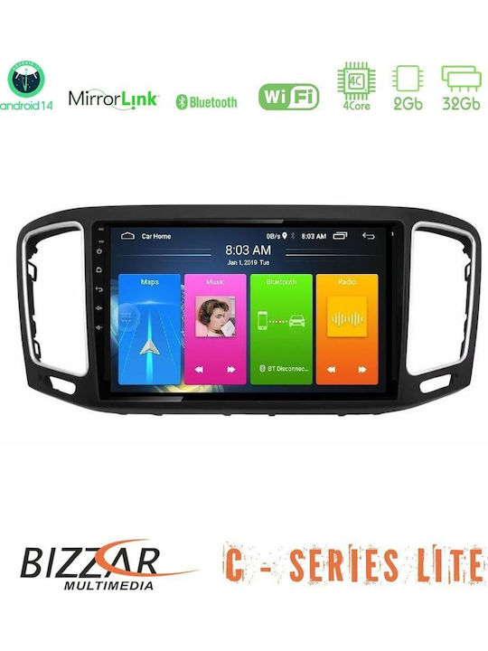 Bizzar Car Audio System for Volkswagen Sharan 2015-2023 Bluetooth USB AUX WiFi GPS Apple CarPlay Android Auto with 9" Touch Screen