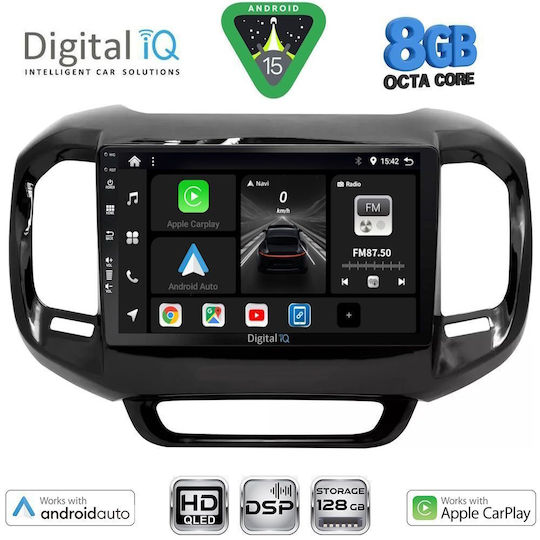 Digital IQ Car Audio System for Fiat Toro 2017-2021 with Touch Screen 9" Bluetooth USB Wi-Fi GPS Apple CarPlay Android Auto Digital IQ BXF 7127 CPAA