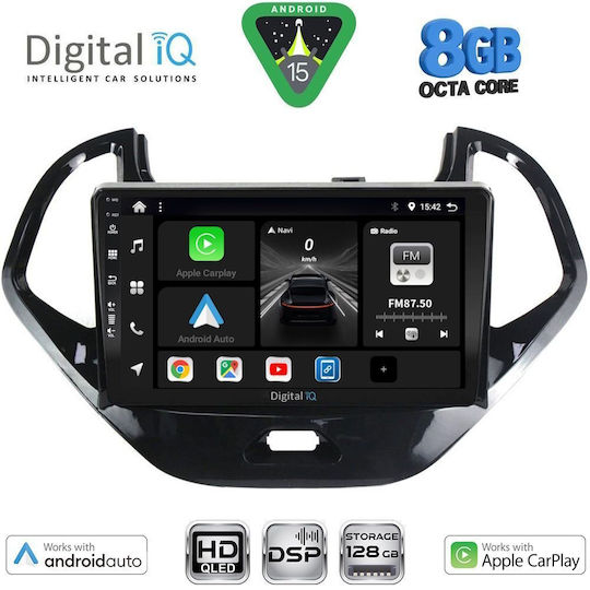 Digital IQ Car Audio System for Ford Ka 2017-2023 (Bluetooth/USB/WiFi/GPS/Apple CarPlay/Android Auto) with 9" Touch Screen