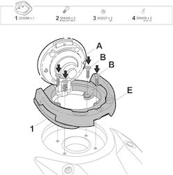 Συστημα Προσαρμογης Σακου Ρεζερβουαρ W014cs Click System Bmw R Ninet 1200 '13-'26 M1000r '23-'26 S1000r '13-'26 R12 Ninet '23-'26 R12 S '23-'26 Shad