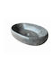 Piccadilly Piccadilly Vessel Marble Bathroom Sink with Faucet 57x37cm Grey