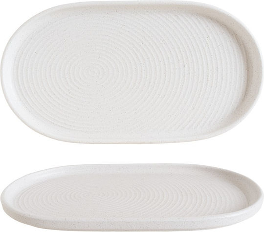 Bonna Premium Vitrified Πιατέλα Σερβιρίσματος Οβάλ από Πορσελάνη Λευκή 33x18εκ. 6τμχ