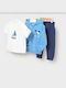 Kids Sweatpants Set Sky Blue 3pcs
