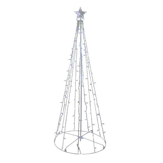 Arbore Decorativ cu Lumină Alista Home 480 LED-uri Lumină Albă + Flash Alb 1.8 m