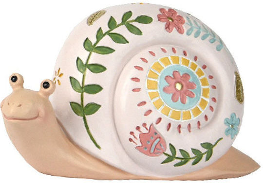 Snail Polyresin Carving Multicolored 9.5x21x13.5cm White Kaeming