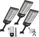 Vevor Set of 3 Solar Road Lights 8W 450lm with Motion Sensor Photocell and Remote Control IP65