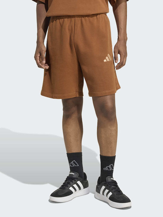 adidas French Terry Αθλητική Ανδρική Βερμούδα Καφέ