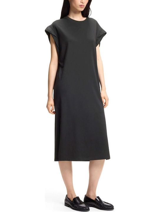 Sommer Midi Damenkleid Schwarz