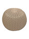 Bean Bag Chair Stool Beige 50x50x45cm