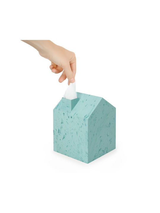 Umbra Suport pentru Șervețele Plastic Albastru 13x13x17cm 023340-1193