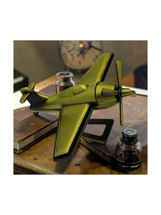 Avion Decorativ Antic Metalic 14x3x14cm