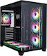 1STPLAYER Megaview MV8 Gaming Midi Tower Κουτί Υπολογιστή με Πλαϊνό Παράθυρο και ARGB Φωτισμό Μαύρο