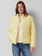 Kurze Damen Puffer Jacke Gelb