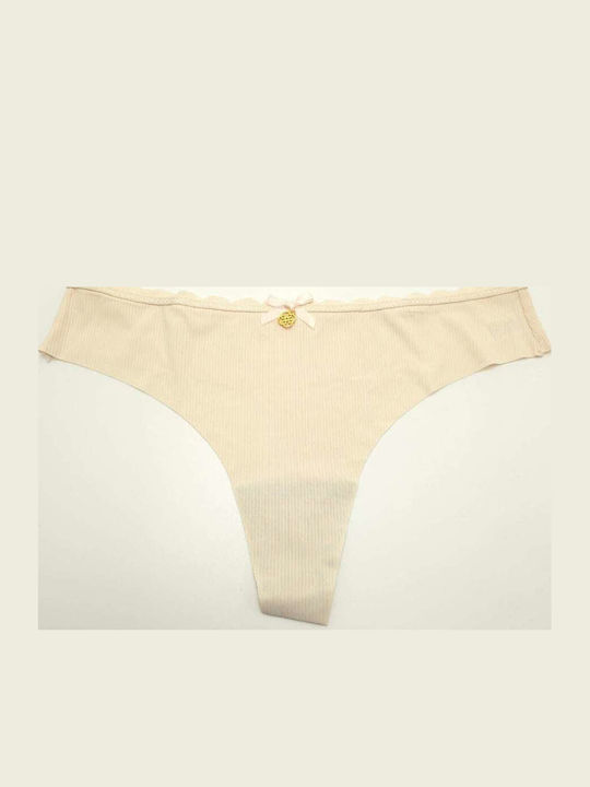 Topaki Damen-Slip Weich Beige
