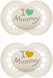 Mam I Love Mummy & Daddy Schnuller aus Silikon für 6-16 Monate 2 Stück