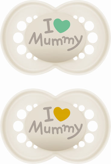 Mam I Love Mummy & Daddy Залъгалки Силикон За 6-16 Месеца 2 Броя