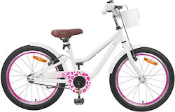 vidaXL 18" Детски Велосипед Градски Бял