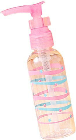 Glass Water Bottle with Screw Lid Pink 80ml