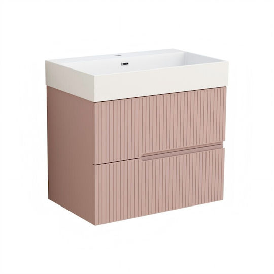 Inter Ceramic Eloria Πάγκος χωρίς Νιπτήρα Μ45xΒ71xΥ66.5cm Pink