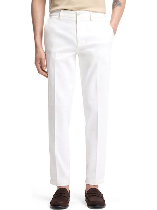 Boss Παντελόνι Chino σε Slim Εφαρμογή Λευκο