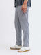 Chino Trousers In Tapered Leg Style Faded Denim