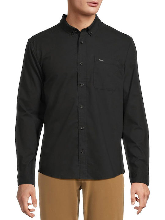 RVCA Μακρυμάνικo Πουκάμισο Black
