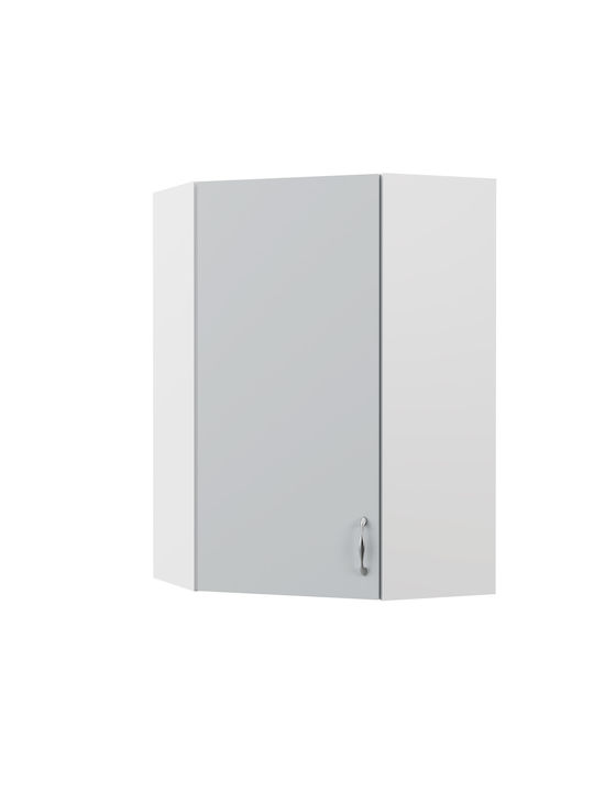 Modest Corner Wall Kitchen Cabinet Gray 60x30x92cm