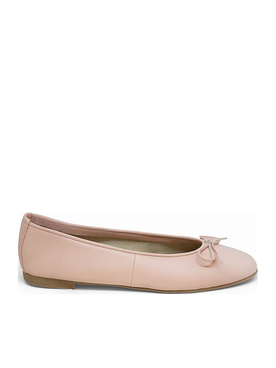 Bigshoes Damen Ballerinas aus Leder in Rosa Farbe
