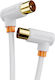 Cabletime Καλώδιο Κεραίας Coax male - Coax female Λευκό 2m CT-AV101-10 1τμχ