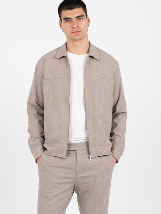 Vittorio Artist Μακρυμάνικo Overshirt Μπεζ