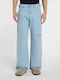 Double Knee Herren Jeanshose mit Lose Gerade Anwendung Hellblau