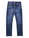 Herren Jeanshose Elastisch Gerade Blau