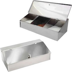 Кафе Кутия Места Голям Inox 3 Места Ширина 33xДълбочина 24xВисочина 10см Кафе Кутия Места Голям Inox 3 Места Ширина 33xДълбочина 24xВисочина 10см