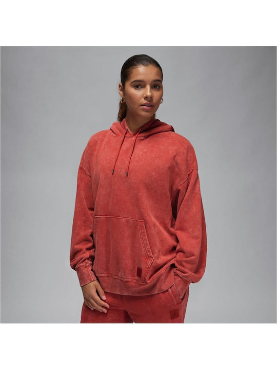 Jordan Women's Hoodie Sweatshirt Jacket Dune Red