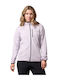 Full Fleece Women's Jacket with Zipper in Purple Colour