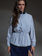 Women's Cardigan with Zipper Light Grey